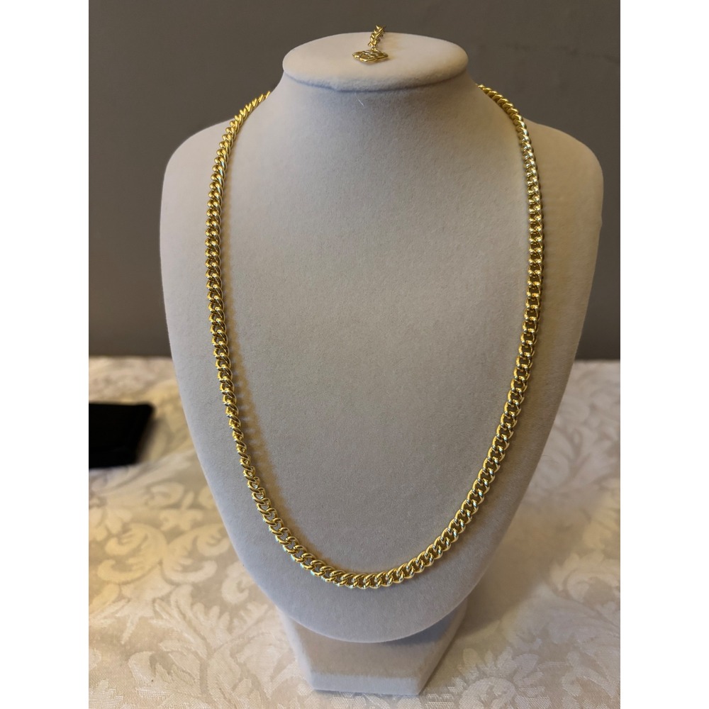Kendra Scott Cade Curb Chain Necklace Gold Tone Adjustable 18-20 Inch 5mm